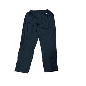 Vintage Reebok Track Pants Mens Medium Black Nylon Windbreaker Athletic 90s